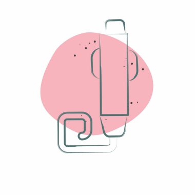 Simge Kalemi. Yazdırma sembolüyle ilgili. Renkli Leke Biçimi. dizayn edilebilir