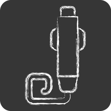 Simge Kalemi. Yazdırma sembolüyle ilgili. Tebeşir stili. dizayn edilebilir