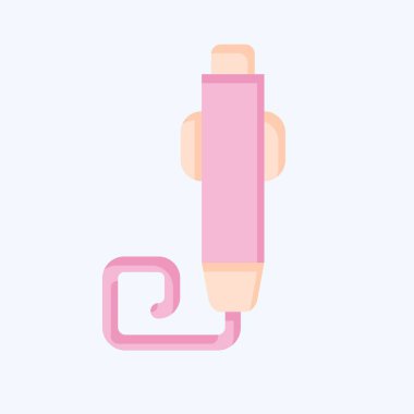 Simge Kalemi. Yazdırma sembolüyle ilgili. Düz stil. dizayn edilebilir