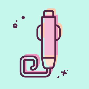 Simge Kalemi. Yazdırma sembolüyle ilgili. MBE tarzı. dizayn edilebilir