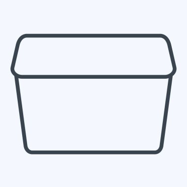 Simge Plastik Konteynır. Plastik Ürün sembolüyle ilgili. Sıra tarzı. dizayn edilebilir