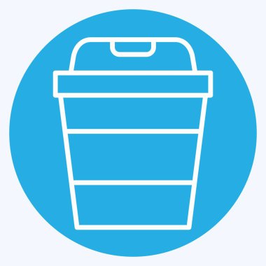 Simge Plastik Kupa. Plastik Ürün sembolüyle ilgili. Mavi gözlü. dizayn edilebilir