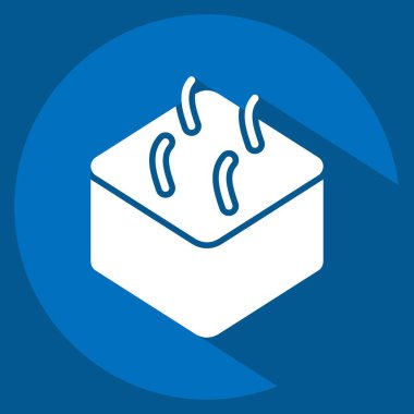 Simge Derisi. Dermatoloji sembolüyle ilgili. Uzun gölge tarzı. dizayn edilebilir