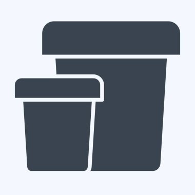 Simge Plastik Sıcaklığı. Plastik Ürün sembolüyle ilgili. Kabartma tarzı. dizayn edilebilir