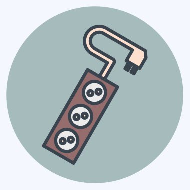 Simge Güç Şeridi. Sera sembolüyle ilgili. renk arkadaşı stili. dizayn edilebilir