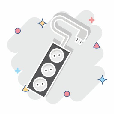 Simge Güç Şeridi. Sera sembolüyle ilgili. Çizgi roman. dizayn edilebilir