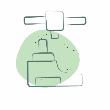 Simge Protezi. Yazdırma sembolüyle ilgili. Renkli Leke Biçimi. dizayn edilebilir