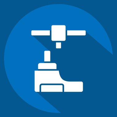 Simge Protezi. Yazdırma sembolüyle ilgili. Uzun gölge tarzı. dizayn edilebilir