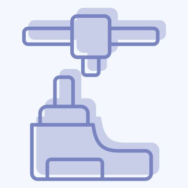 Simge Protezi. Yazdırma sembolüyle ilgili. İki ton stili. dizayn edilebilir