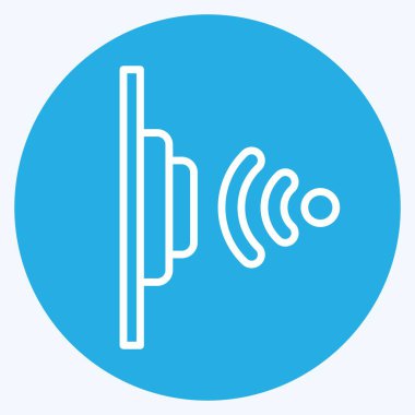 Simge Yakınlık Sensörü. Sensörlerin sembolüyle ilgili. Mavi gözlü. dizayn edilebilir