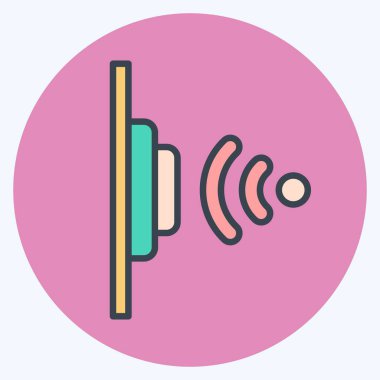 Simge Yakınlık Sensörü. Sensörlerin sembolüyle ilgili. renk arkadaşı stili. dizayn edilebilir