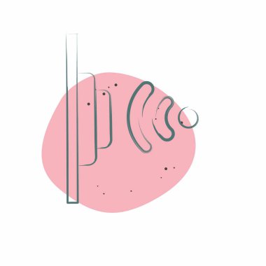 Simge Yakınlık Sensörü. Sensörlerin sembolüyle ilgili. Renkli Leke Biçimi. dizayn edilebilir