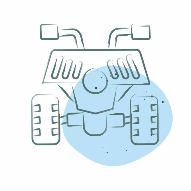 Simge Avlusu. Macera sembolüyle ilgili. Renkli Leke Biçimi. dizayn edilebilir