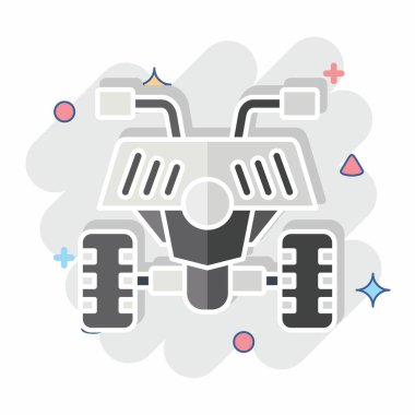 Simge Avlusu. Macera sembolüyle ilgili. Çizgi roman. dizayn edilebilir