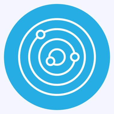 Simge radarı. Sensörlerin sembolüyle ilgili. Mavi gözlü. dizayn edilebilir