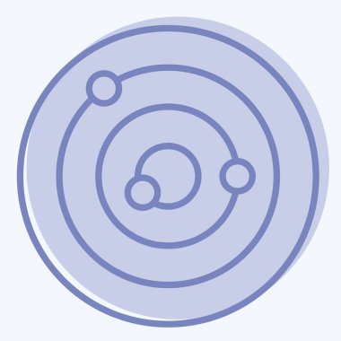 Simge radarı. Sensörlerin sembolüyle ilgili. İki ton stili. dizayn edilebilir