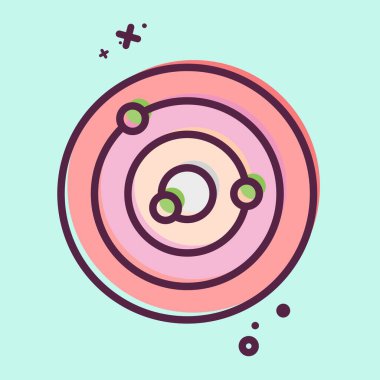 Simge radarı. Sensörlerin sembolüyle ilgili. MBE tarzı. dizayn edilebilir