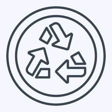 Simge Geri Dönüşümü. Atık sembolüyle ilgili. Sıra tarzı. dizayn edilebilir