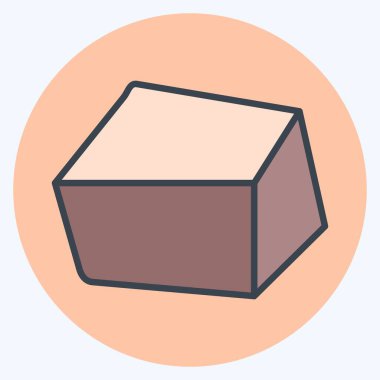 Simge Kayası. Doğal Kaynaklar sembolüyle ilgili. renk arkadaşı stili. dizayn edilebilir