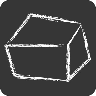 Simge Kayası. Doğal Kaynaklar sembolüyle ilgili. Tebeşir stili. dizayn edilebilir