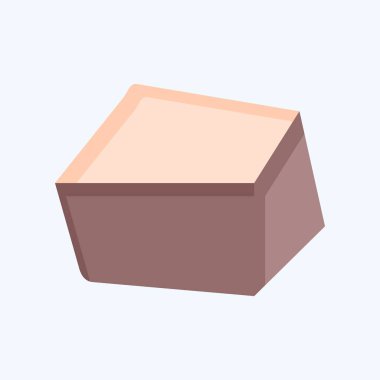 Simge Kayası. Doğal Kaynaklar sembolüyle ilgili. Düz stil. dizayn edilebilir