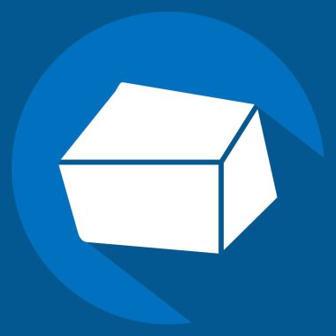 Simge Kayası. Doğal Kaynaklar sembolüyle ilgili. Uzun gölge tarzı. dizayn edilebilir