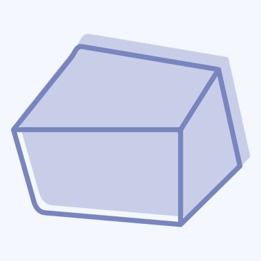 Simge Kayası. Doğal Kaynaklar sembolüyle ilgili. İki ton stili. dizayn edilebilir