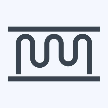 Simge Çatı İzolasyonu. Sera sembolüyle ilgili. Kabartma tarzı. dizayn edilebilir