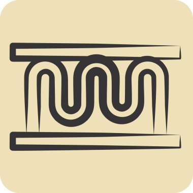 Simge Çatı İzolasyonu. Sera sembolüyle ilgili. El çizimi tarzı. dizayn edilebilir