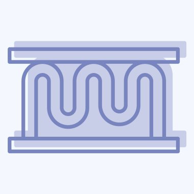 Simge Çatı İzolasyonu. Sera sembolüyle ilgili. İki ton stili. dizayn edilebilir