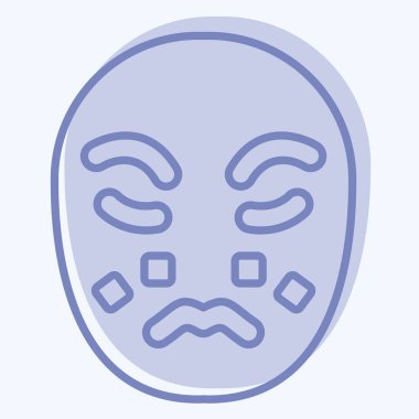 İkon Rosacea. Dermatoloji sembolüyle ilgili. İki ton stili. dizayn edilebilir