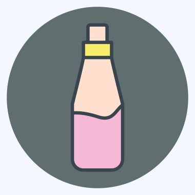 Simge temizleyici. Dövme sembolüyle ilgili. renk arkadaşı stili. dizayn edilebilir