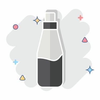 Simge temizleyici. Dövme sembolüyle ilgili. Çizgi roman. dizayn edilebilir