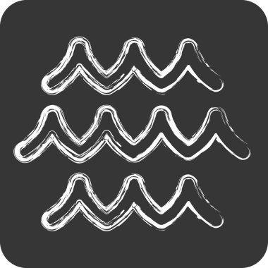 Simge Denizi. Doğal Kaynaklar sembolüyle ilgili. Tebeşir stili. dizayn edilebilir