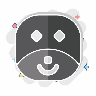 Simge Mührü. Hayvanlar sembolüyle ilgili. Çizgi roman. dizayn edilebilir