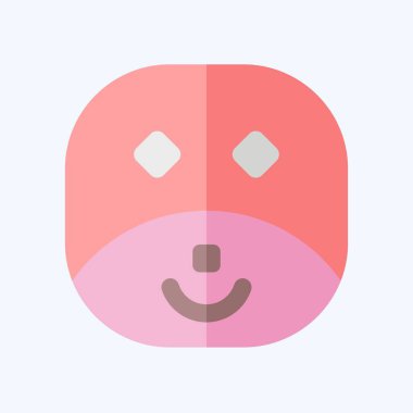 Simge Mührü. Hayvanlar sembolüyle ilgili. Düz stil. dizayn edilebilir