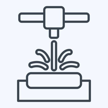 Simgesel Lazer Erimesi. Yazdırma sembolüyle ilgili. Sıra tarzı. dizayn edilebilir