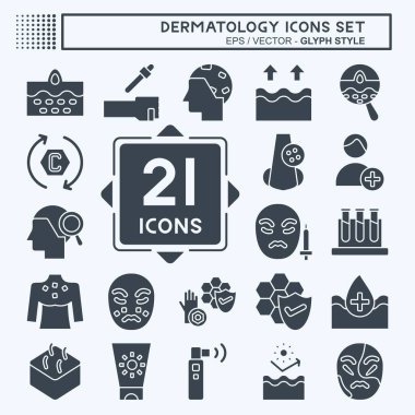 Simge Tanıma Dermatolojisi. Sağlık sembolüyle ilgili. Kabartma tarzı. dizayn edilebilir