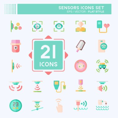 Simge Tanıma Algılayıcıları. Eğitim sembolüyle ilgili. Düz stil. dizayn edilebilir