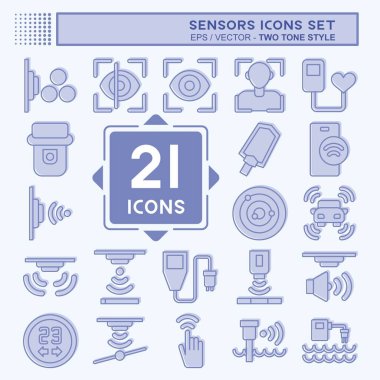 Simge Tanıma Algılayıcıları. Eğitim sembolüyle ilgili. İki ton stili. dizayn edilebilir