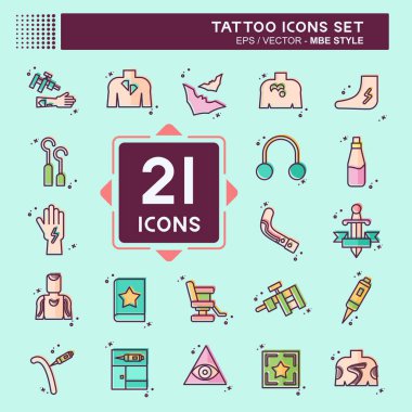 Simge Ayarlama Dövmesi. Kutlama sembolüyle ilgili. MBE tarzı. dizayn edilebilir