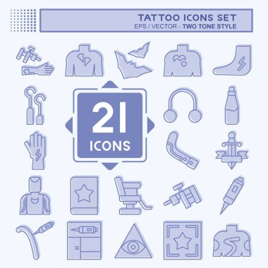 Simge Ayarlama Dövmesi. Kutlama sembolüyle ilgili. İki ton stili. dizayn edilebilir