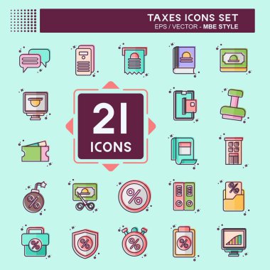 Simge Vergileri Ayarla. Para sembolü ile ilgili. MBE tarzı. dizayn edilebilir