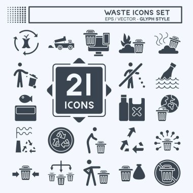 Simge Atık Atık. Çevre sembolüyle ilgili. Kabartma tarzı. dizayn edilebilir