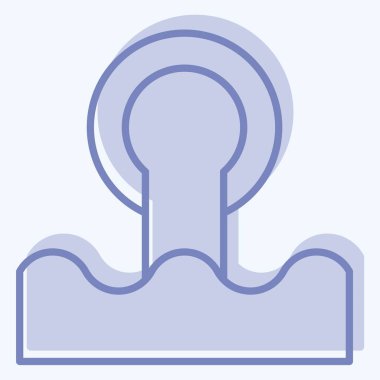 Simge kanalizasyonu. Doğal Kaynaklar sembolüyle ilgili. İki ton stili. dizayn edilebilir