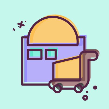 Simge Dükkanı. Şehir merkezinin sembolüyle ilgili. MBE tarzı. dizayn edilebilir