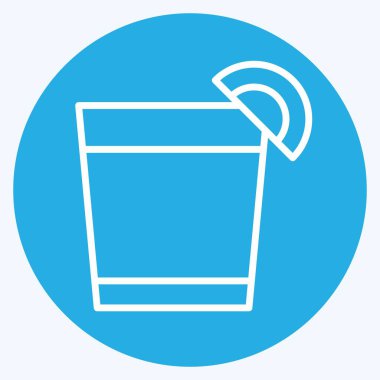 Simge Vuruşu. Meşrubat sembolüyle ilgili. Mavi gözlü. dizayn edilebilir