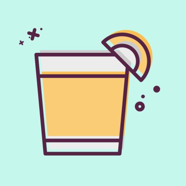 Simge Vuruşu. Meşrubat sembolüyle ilgili. MBE tarzı. dizayn edilebilir