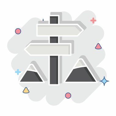 Simge İşareti Kurulu. Macera sembolüyle ilgili. Çizgi roman. dizayn edilebilir