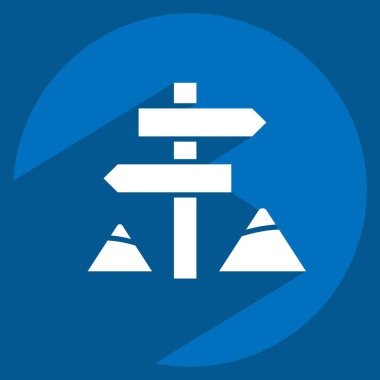 Simge İşareti Kurulu. Macera sembolüyle ilgili. Uzun gölge tarzı. dizayn edilebilir